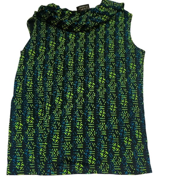 NYPL Collection womens Sleeveless, High Neck Blouse-Black-Size Small-GUC - Picture 5 of 5